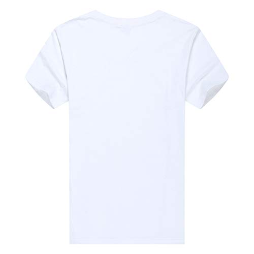 image for Mozziee Men's Summer Round Neck Solid Color Print Comfortable Cotton S
