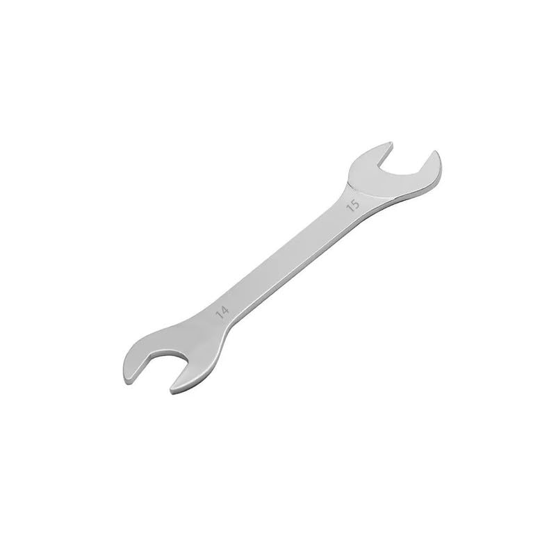 Mcoser Open End Spanner,Super-Thin Open Ended Wrench Flat Spanner,14 * 15MM Double Open Ended Wrench,Chrome Vanadium Steel Wrench,Metric Spanner Set for Mechanic,Repair Bicycle,DIY
