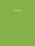 Notebook: Greenery Green Notebook (Journal, Composition Book), Letter Size (8.5 x 11 Large), Ruled, Soft Cover