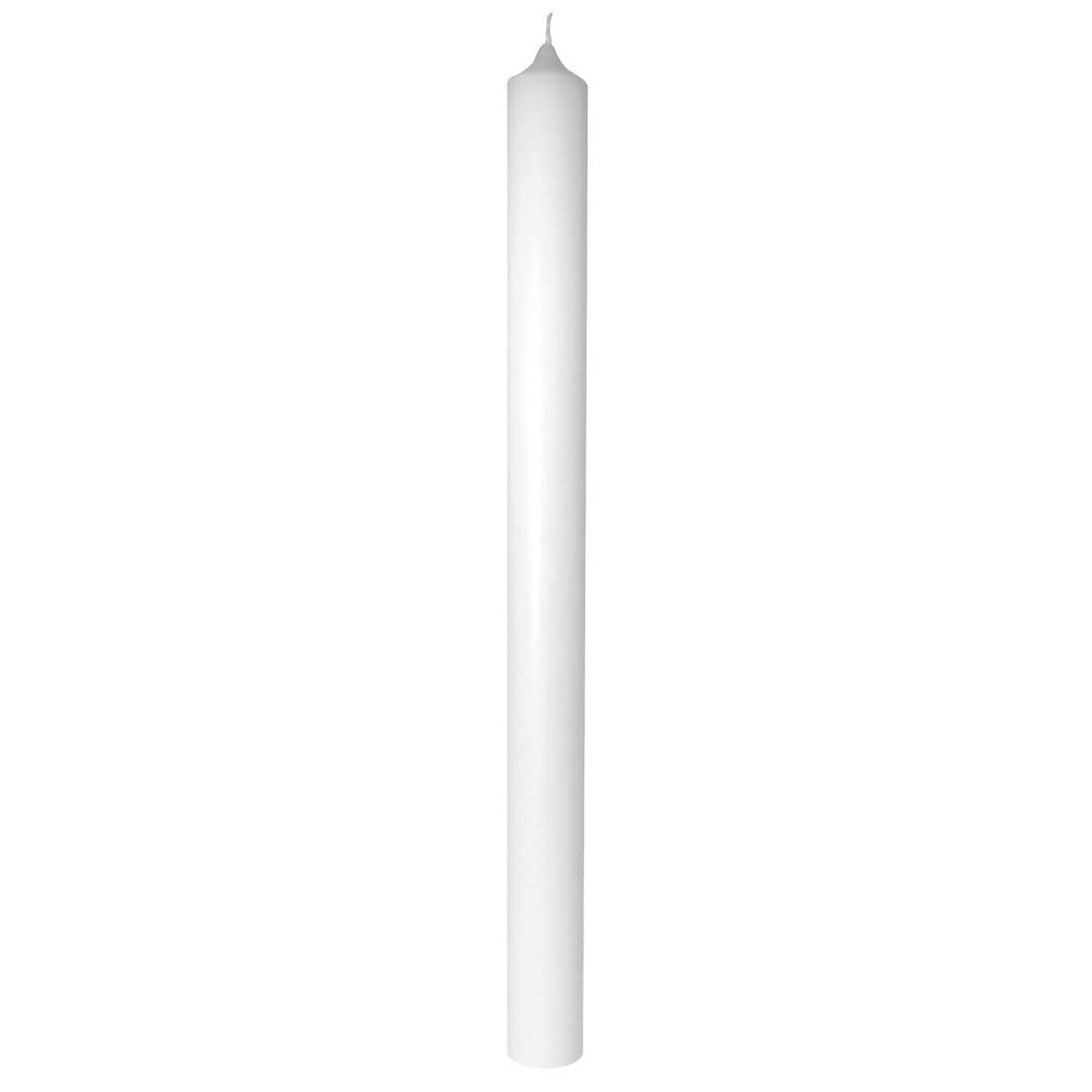 Rayher Plain White Taper Candle for First Communion, Baptism and Wedding, Height 50cm, Diameter 4cm, 100% Paraffin Wax, 3130400