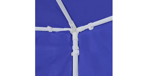 Festzelt mit 6 Seitenwänden Gartenbauten Pavillons und Partyzelte stabil Blau 2x2 m – Bild 5