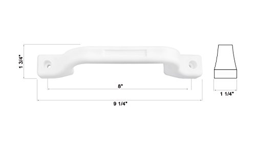 Camp'N -2 Piece- All Weather Plastic Grab Handle - Entry Door Assist Bar for RV, Trailer, Camper, Motor Home, Cargo Trailer, Boat-OEM Replacement (White 2-Piece)