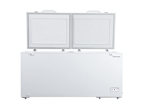 Hamilton Beach 17 Cu Ft Chest Deep Freezer White GARAGE READY Food For Large Family Storage 