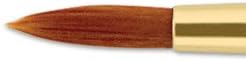 Creative Mark Qualita Golden Paint Brush Taklon Long Handle Paint Brush for Acrylics, Oils, Fine Art, Heavy Bodied Media - Single Brush - [Round - Size 10]