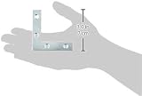 Merriway BH00143 5 Pcs Flat Corner Brackets 75mm Zinc Plated Repair Plates view 3