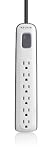 Belkin 6-Outlet AV Power Strip Surge Protector with 2.5-Foot Power Cord, 600 Joules (BV106000-2.5)