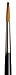 da Vinci Graphic Design Series Lettering Brush, Straight Edge Tip Kolinsky Red Sable with Black Handle, Size 16