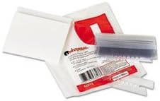 (3 Pack Value Bundle) UNV43313 Hanging File Folder Plastic Index Tabs, 1/3 Tab Cut, 3 1/2" Tab, Clear, 25/Pack
