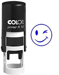 Wink Self Inking Mini Rubber Stamp Colop Round Decorative Teachers Stamps 12mm