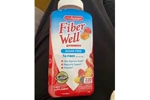 GOOFY TURTLE Fiber Well Sugar Free Gummies Supplement, Peach, Strawberry and BlackBerry Flavored Supplements, 220 Count