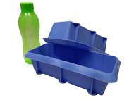 Silicone Loaf Cake Pan Colour Blue 2 Piece + Free Tupperware Eco Bottle 500ml