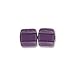 hominn CzechMate 6mm Square Glass Czech Two Hole Tile Bead - Tanzanite