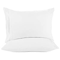 Nestl Bedding Soft Pillow Case Set of 2 - Double Brushed Microfiber Hypoallergenic Pillow Covers - 1800 Series Premium Bed Pillow Cases, Standard/Queen - White