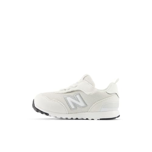 New Balance Kids 515 New-B Hook & Loop Sneaker, Reflection/White/Aluminum Grey, 7 US Unisex Toddler