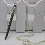 Game of Thrones Sword Necklace LONGCLAW Jon Snow Sword Game of Throne Sword Pendant Letter Opener Valyrian Steel Replica House Stark ned ice