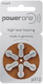 Power One Size 312 Zinc Air Hearing Aid Batteries (30 batteries) by Power One