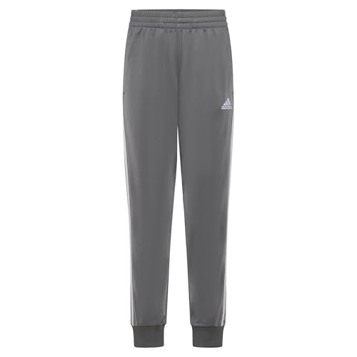 adidas Boys Iconic Tricot Jogger Training Pants Dark Grey Five, 18-20 Husky