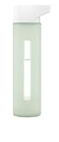 Takeya Modern Glass Water Bottle with Silicone Sleeve, Snow/Ice Green, 16-Ounce
