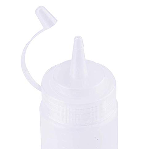 12 Pack 8 oz Plastic Squeeze Bottles Multipurpose Squirt Bottles for Ketchup,Condiments,BBQ Sauce,Dressing,Barbecue,Grilling,Crafts,Syrup and More