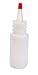 Vestil BTL-RC-2 Low Density Polyethylene (LDPE) Round Squeeze Dispensing Bottle with Removable Red Cap, 2 oz Capacity, Clear