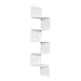 WELLAND Large 10 x 10 Inches 5 Tiers Corner Wall Shelf, White