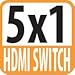5 x 1 HDMI Switch [Ultra HD 4K x 2K], FosPower 5 Ports HDMI Switcher - 3D 1080p - Includes IR Remote Control & Power Adapter