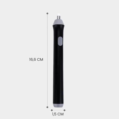 Kit Borracha Elétrica 25 Peças Portátil com Design Ergonômico – Ideal para Desenhos Técnicos, Esboços Artísticos, Escrita e Correções Precisas, Leve e de Fácil Uso Á Pilha Preto Premium