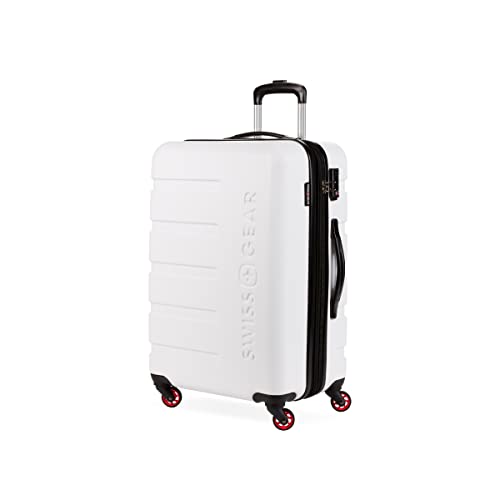 SwissGear 7366 Hardside Expandable Luggage with Spinner Wheels, White