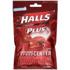 Halls Soothing Syrup Center Cherry Flavor Menthol Drops 25 ea (Pack of 12)