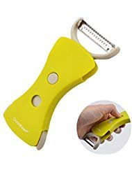 LONGLISHENG 2 in 1 Fruit Vegetable Peeler for Apple, Potato and Carrots, Green