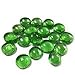 CYS EXCEL Green Glass Gemstone Beads Vase Fillers (1 LB) Flat Marble Beads Multiple Color Choices Aquarium Decor Rocks Floral Stones Decorative Mosaic Glass Gem Pebbles (Approx. 85-100 PCS)