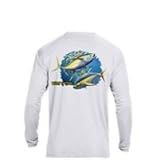 FISH NATION-High Performance - Dri Fit UPF 30+ Mens Long Sleeve Fishing Shirt