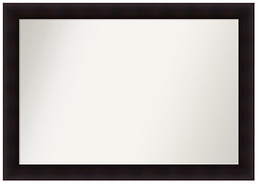 Amanti Art Brown Bathroom Mirror for Over Sink, 34x48 Custom Made Portico Espre…