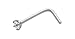 L-Shaped Nose Ring Surgical Grade 316L Steel 20g Cubic Zirconia Top (2mm)