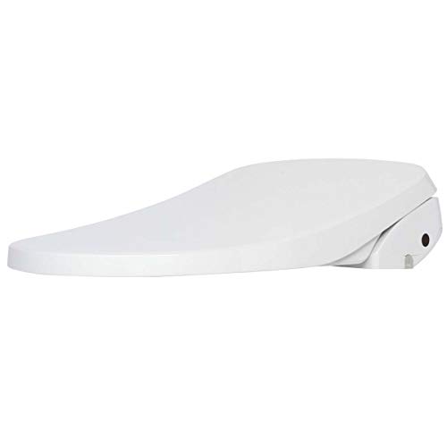 ALPHA BIDET GXR Wave Bidet Toilet Seat in Elongated White | Strong Spray | Remote Control | Stainless Steel Nozzle | Low Profile | LED Nightlight | Warm Air Dryer | Oscillation and Pulse (Elongated)