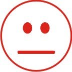 Straight Face Stamp - Red