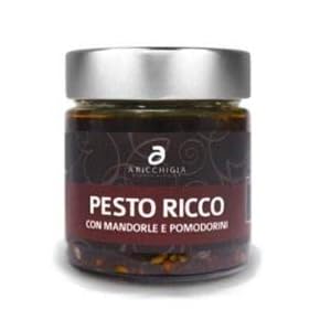 A RICCHIGIA – RIJKE TOMATEN EN AMANDELEN PESTO 90 gr. – Pak van 2 stuks