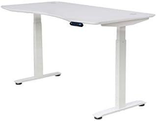 MotionWiseManager Series Dual Motorized Rising Sit/Stand Desk for Home Or Office, Snow White