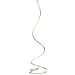 Brightech Allure 37' LED Spiral Floor Lamp Dimmable, Unique Curved Design for Offices & Living Rooms Platinum