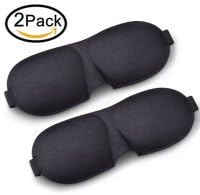 3D Sleep Masks, Alistart Contoured Shape Eye Mask (2 Pack) Sleeping Mask for Women, Men, Super Smooth Blindfold for Travel, Shift Work