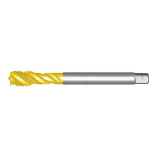 Dormer EX10TINM18X1.5 Series EX10TIN HSS-E-PM 45° Spiral Flute Machine Tap, Tin Coating, Bright Finish, M18 x 1.50mm x 100mm