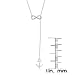 Beaux Bijoux 925 Sterling Silver Italian Infinity, Star, Heart w/Dangling Key,LOVE,Angel Wing, Moon, Anchor Lariat Y 16+2