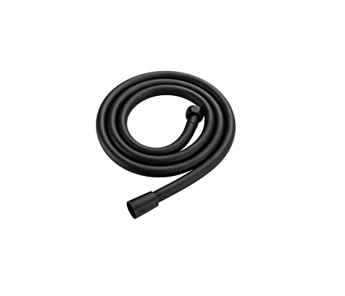 Black Shower Hose Stainless Steel Shower Bath Extension Replacement Part Bathroom 1.5m or 2m (59in/79in) Flexible Hose Handheld Shower (Buy Local UK 150cm/59in Smooth-surfaced PVC)