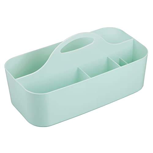 mDesign Plastic Portable Nursery Storage Organizer Caddy Tote Divided