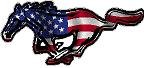 Mustang Horse Flag Decal American Flag