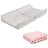 Delta Children Contoured Changing Pad with Plush Cover, Pink