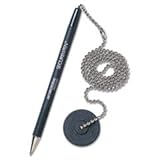 MMF Industries Chain-Riter Counter Pen And Base, Black Ink