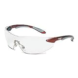 Uvex S4410 Ignite Safety Eyewear, Metallic Red and Silver Frame, Clear Hardcoat Lens