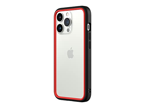 RHINOSHIELD Bumper Case compatible with [iPhone 13/13 Pro] | CrashGuard NX - Shock Absorbent Slim Design Protective Cover 3.5M / 11ft Drop Protection - Black/Red
