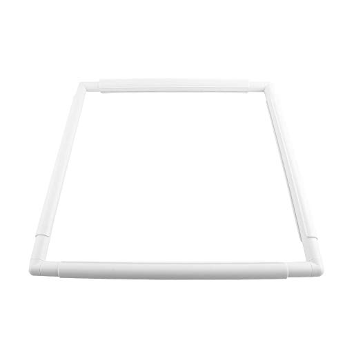 Cross Stitch Frame, Plastic Cross Stitch Frame Square Embroidery Hoop Handhold Craft Clip Embroidery Snap Frame Hoop(43.1*43.1cm)